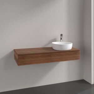 Villeroy &amp; Boch Antao vanity unit K12112HM 120x19x50cm, washbasin top color warm walnut, warm walnut