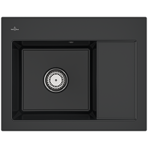 Villeroy and Boch Subway 45 Compact built-in sink 331200S5 built-in sink left, 650 x 510 mm, ebony CeramicPlus