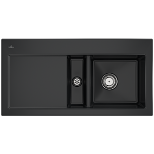 Villeroy und Boch Subway 60 Einbauspüle 671200S5 Spülbecken rechts, 1000x510mm, ebony CeramicPlus