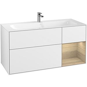 Villeroy et Boch Finion Villeroy et Boch F070PCGF 119,6x59,1cm, étagère à droite Oak Veneer , laqué blanc brillant