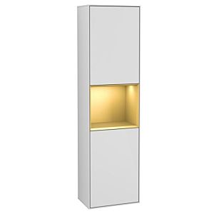 Villeroy et Boch armoire Finion F460HFGF 41.8x151.6x27cm, gauche, étagère Gold Matt Lacquer, Glossy white laquer