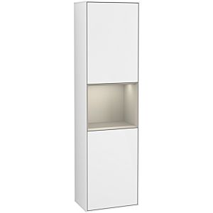 Villeroy et Boch armoire Finion F470HHGF 41.8x151.6x27cm, droite, étagère Sand Matt Lacquer , laqué blanc brillant