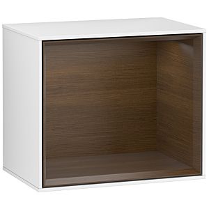 Villeroy und Boch Finion Regalmodul F580GNGF 41,8x35,6x27cm, Regal Walnut Veneer, Glossy white lacquer