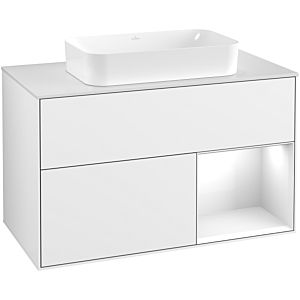 Villeroy and Boch Finion Villeroy and Boch Finion F661GFGF 100x60.3x50.1cm, shelf on the right Glossy white lacquer, Glossy white lacquer