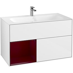 Villeroy et Boch Finion Villeroy et Boch G030HBGF 99,6x59,1cm, éclairage mural, étagère à gauche Peony , laqué blanc brillant