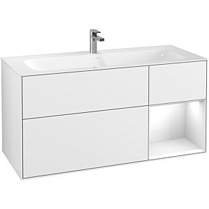 Villeroy et Boch Finion Villeroy et Boch G070GFGF 119,6x59,1cm, Emotion, étagère à droite Laque blanc brillant, Laque blanc brillant