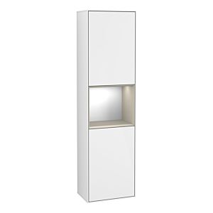 Villeroy und Boch Finion Hochschrank G470HHGF 41,8x151,6cm, rechts, Emotion, Regal Sand Matt Lacquer, Glossy white lacquer