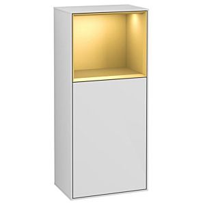Villeroy und Boch Finion Seitenschrank G520HFGF 41,8cm, links, Ladestation, Emotion, Regal Gold Matt Lacquer, Glossy white lacquer