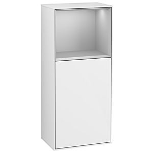 Villeroy und Boch Finion Seitenschrank G530GJGF 41,8cm, rechts, Ladestation, Emotion, Regal Grey Matt Lacquer, Glossy white lacquer