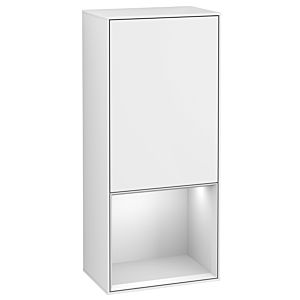 Villeroy und Boch Finion Seitenschrank G540MTGF 41,8cm, links, Emotion, Regal unten White Matt, Glossy white lacquer