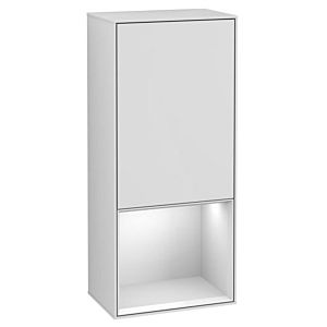 Villeroy und Boch Finion Seitenschrank G550GFGF 41,8cm, rechts, Emotion, Regal unten Glossy White, Glossy white lacquer