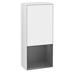 Villeroy and Boch Finion side cabinet G550GKGF 41.8cm, right, emotion, shelf below anthracite matt, glossy white lacquer