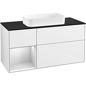 Villeroy and Boch Finion Villeroy and Boch Finion G702MTGF 120x60.3x50.1cm, shelf on the right white matt lacquer, glossy white lacquer