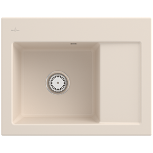 Villeroy und Boch Subway 45 Compact Einbauspüle 331200FU Einbauspüle links, 650 x 510 mm, ivory CeramicPlus