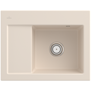 Villeroy und Boch Subway 45 Compact Einbauspüle 331300FU Einbauspüle rechts, 650x220x510mm, ivory CeramicPlus