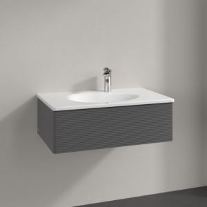 Villeroy and Boch Antao vanity unit K01100GK 78.8x25.6x49.6cm, with front structure, anthracite matt lacquer