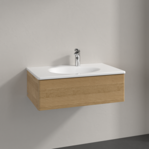 Villeroy et Boch Antao meuble sous-vasque K01100HN 78,8x25,6x49,6cm, avec structure frontale, chêne miel