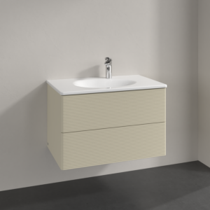 Villeroy und Boch Antao Waschtisch-Unterschrank K04100HJ 78,8x50,4x49,6cm, mit Frontstruktur, silk grey matt lacquer