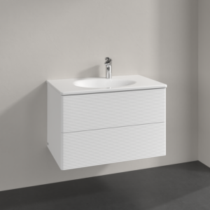 Villeroy et Boch Antao meuble sous-vasque K04100MT 78,8x50,4x49,6cm, avec structure frontale, laqué blanc mat