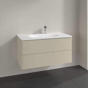 Villeroy und Boch Antao Waschtisch-Unterschrank K05000HJ 98,8x50,4x49,6cm, ohne Frontstruktur, silk grey matt lacquer