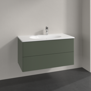 Villeroy und Boch Antao Waschtisch-Unterschrank K05000HL 98,8x50,4x49,6cm, ohne Frontstruktur, leaf green matt lacquer