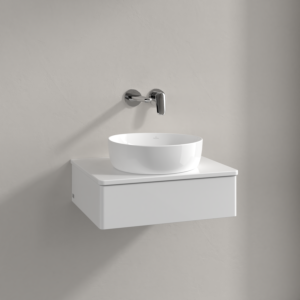 Meuble vasque Villeroy &amp; Boch Antao K07010GF 60 x 19 x 50 cm, couleur du plan vasque : laque blanche brillante