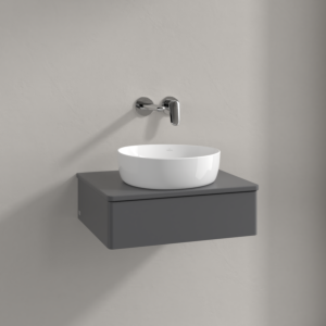 Villeroy &amp; Boch Antao vanity unit K07010GK 60x19x50cm, washbasin top color: anthracite matt lacquer