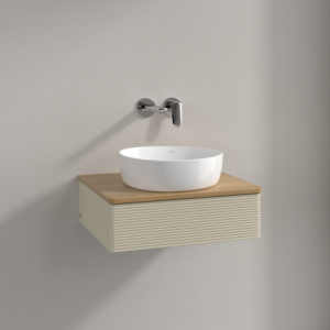 Villeroy und Boch Antao Waschtisch-Unterschrank K07111HJ 60x19x50cm, Waschbeckenplattenfarbe honey oak, silk grey matt lacquer