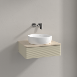 Villeroy und Boch Antao Waschtisch-Unterschrank K07113HJ 60x19x50cm, Waschbeckenplattenfarbe botticino, silk grey matt lacquer