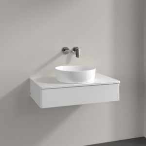 Villeroy &amp; Boch Antao vanity unit K08010GF 80x19x50cm, washbasin top color: glossy white lacquer