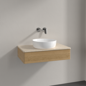 Villeroy und Boch Antao Waschtisch-Unterschrank K08013HN 80x19x50cm, Waschbeckenplattenfarbe botticino, honey oak