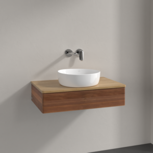Villeroy und Boch Antao Waschtisch-Unterschrank K08111HM 80x19x50cm, Waschbeckenplattenfarbe honey oak, warm walnut