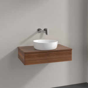 Villeroy &amp; Boch Antao vanity unit K08112HM 80x19x50cm, washbasin top color warm walnut, warm walnut