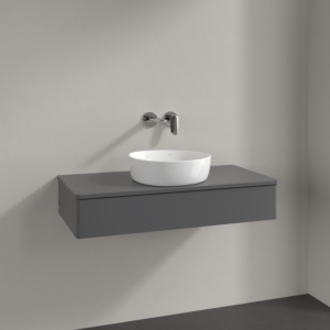Villeroy und Boch Antao Waschtisch-Unterschrank K09010GK 100x19x50cm, Waschbeckenplattenfarbe Lack, anthracite matt lacquer