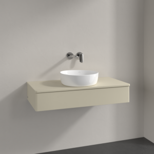 Villeroy und Boch Antao Waschtisch-Unterschrank K09010HJ 100x19x50cm, Waschbeckenplattenfarbe Lack, silk grey matt lacquer
