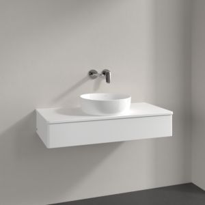 Villeroy und Boch Antao Waschtisch-Unterschrank K09010MT 100x19x50cm, Waschbeckenplattenfarbe Lack, white matt lacquer