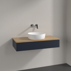 Villeroy und Boch Antao Waschtisch-Unterschrank K09011HG 100x19x50cm, Waschbeckenplattenfarbe honey oak, midnight blue matt lacquer