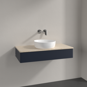 Villeroy und Boch Antao Waschtisch-Unterschrank K09013HG 100x19x50cm, Waschbeckenplattenfarbe botticino, midnight blue matt lacquer