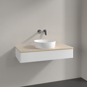 Villeroy und Boch Antao Waschtisch-Unterschrank K09013MT 100x19x50cm, Waschbeckenplattenfarbe botticino, white matt lacquer