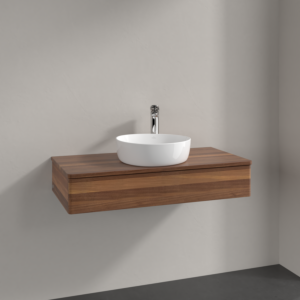 Villeroy &amp; Boch Antao vanity unit K09052HM 100x19x50cm, tap hole, washbasin top color warm walnut, warm walnut
