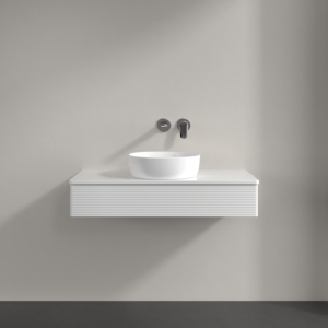 Villeroy &amp; Boch Antao vanity unit K09110GF 100x19x50cm, washbasin top color: glossy white lacquer