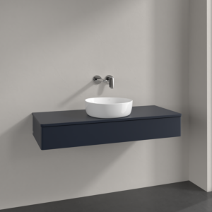Villeroy und Boch Antao Waschtisch-Unterschrank K10010HG 120x19x50cm, Waschbeckenplattenfarbe Lack, midnight blue matt lacquer