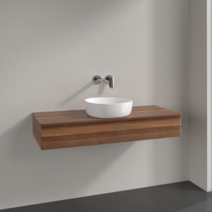 Villeroy &amp; Boch Antao vanity unit K10012HM 120x19x50cm, washbasin top color warm walnut, warm walnut