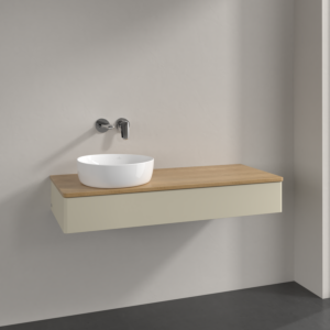 Villeroy und Boch Antao Waschtisch-Unterschrank K11011HJ 120x19x50cm, Waschbeckenplattenfarbe honey oak, silk grey matt lacquer