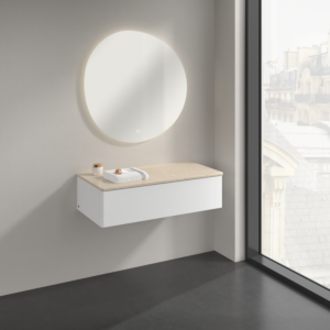 Villeroy und Boch Antao Sideboard K40003MT 100x26,8x50cm, Waschbeckenplattenfarbe botticino, white matt lacquer