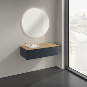 Villeroy und Boch Antao Sideboard K40101HG 100x26,8x50cm, Waschbeckenplattenfarbe honey oak, midnight blue matt lacquer