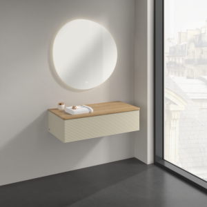 Villeroy und Boch Antao Sideboard K40101HJ 100x26,8x50cm, Waschbeckenplattenfarbe honey oak, silk grey matt lacquer