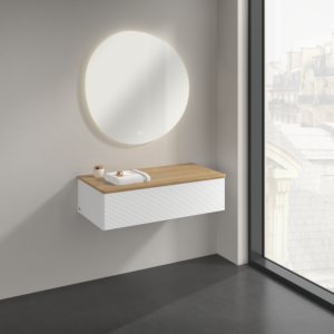 Villeroy und Boch Antao Sideboard K40101MT 100x26,8x50cm, Waschbeckenplattenfarbe honey oak, white matt lacquer