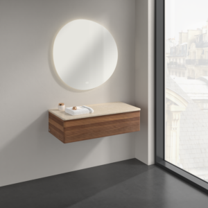 Villeroy und Boch Antao Sideboard K40103HM 100x26,8x50cm, Waschbeckenplattenfarbe botticino, warm walnut