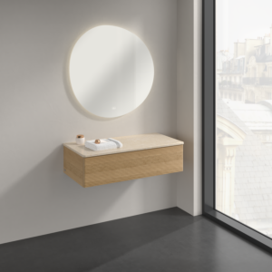 Villeroy &amp; Boch Antao sideboard K40103HN 100x26.8x50cm, washbasin top color botticino, honey oak